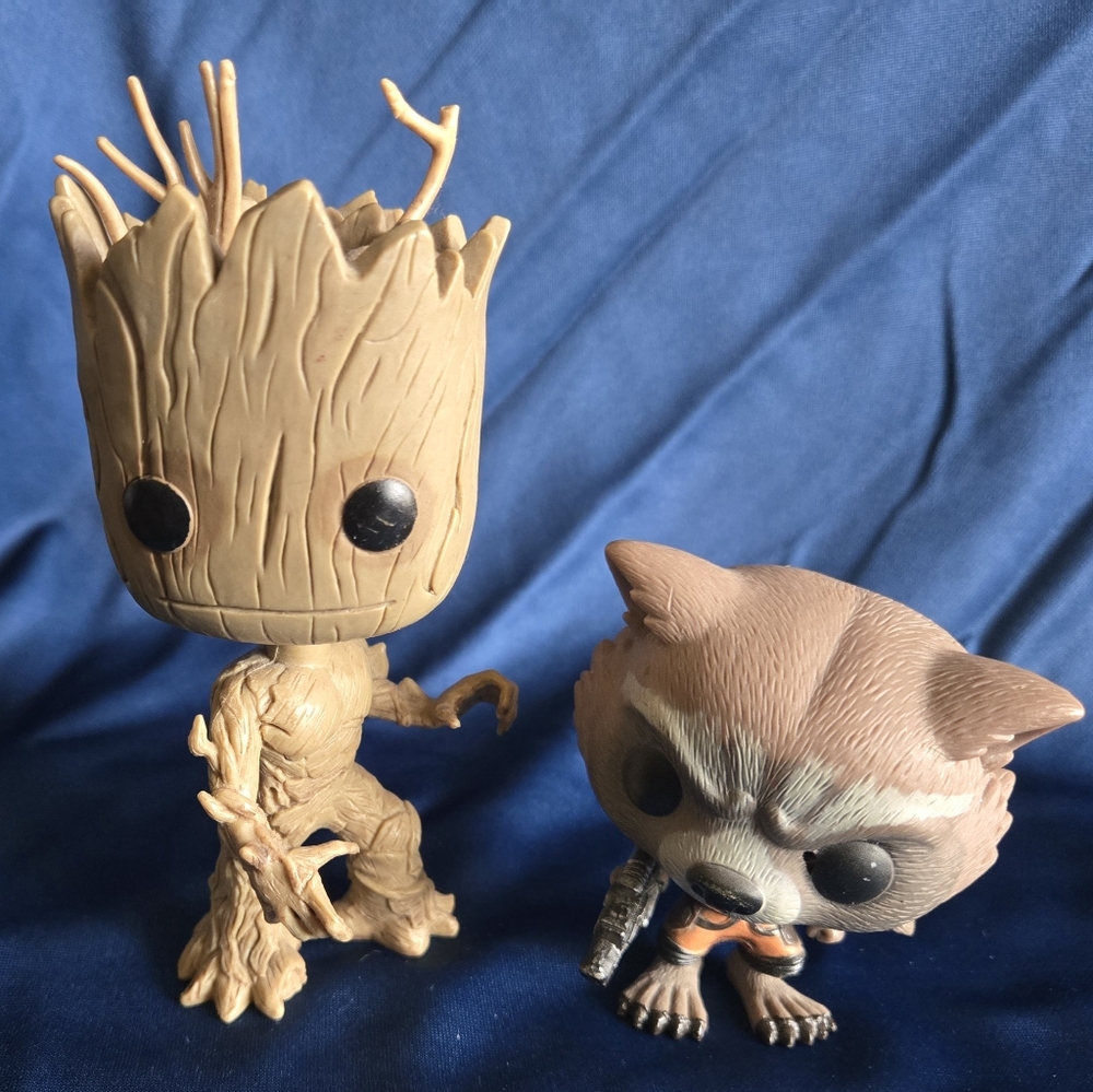 Marvel Guardians of the Galaxy Groot And Rocket Bobleheads Funko POP